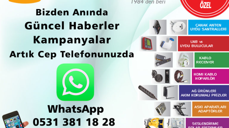 WhatsApp Numaramız Hizmetinizde